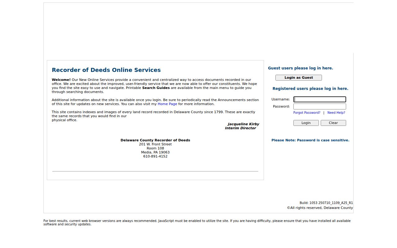 Chester street directory Recorder Online Records Fusion search channel
